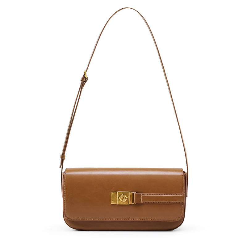HE BAO BAO Good Looking Premium Aesthetic Pleated Texture Cow Leather Small Square Bag Shoulder Bag Women's