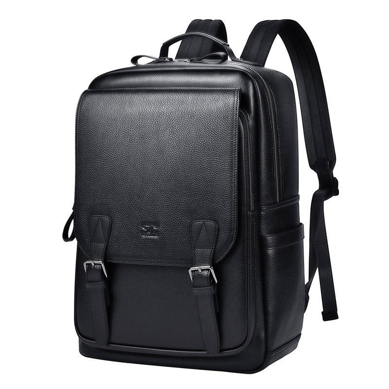 SEPTWOLVES SEPTWOLVES Cow Leather Backpack Regular Men's Black