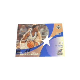UPPER D.E.C.K Tracy McGrady 2002 All Star Jersey, Material, Basketball Card, Card Condition Pass Sports Cards 1 Pc