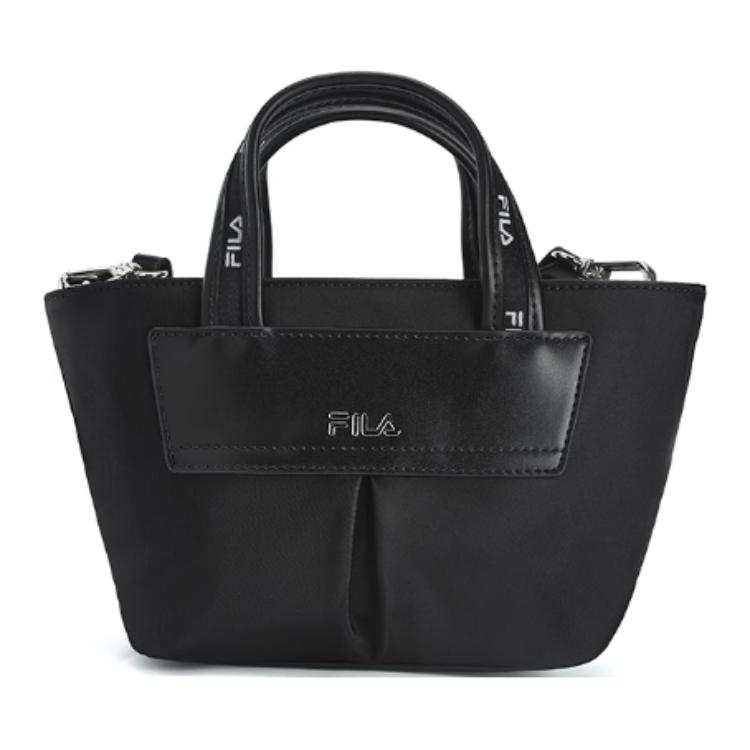 FILA Fabric Handbag, Shoulder Bag, Crossbody Bag Extra Small Women's Black