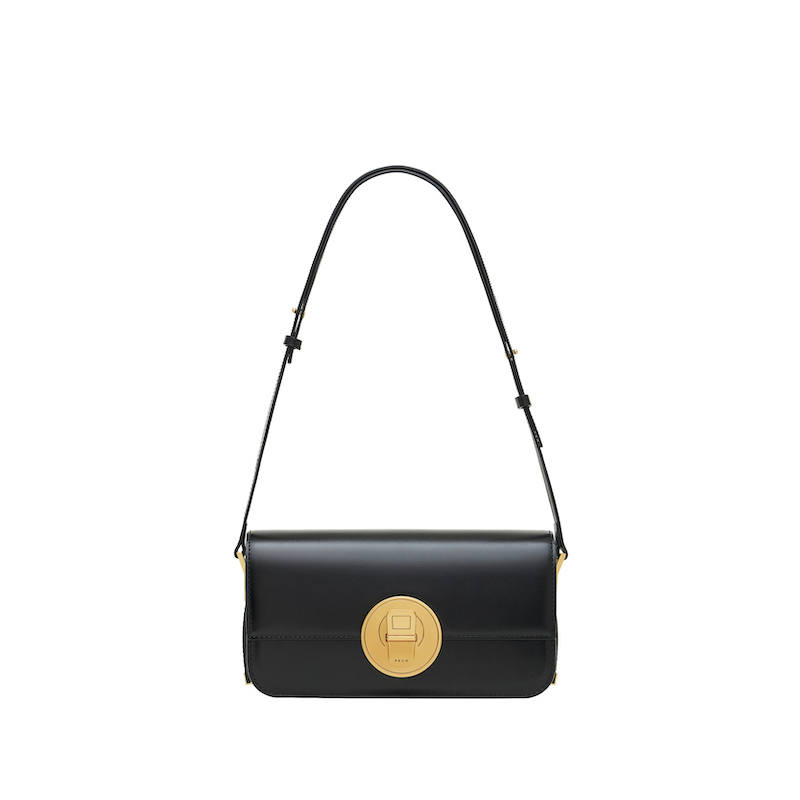 PECO Genuine Leather Niche Premium Shoulder Bag, Crossbody Bag Small Unisex Khaki/Black/Gray