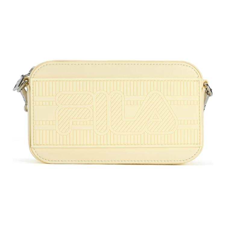 FILA Silicone Shoulder Bag, Crossbody Bag Extra Small Women's Apricot Light Yellow
