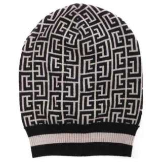 BALMAIN 【Previous Season】all-over logo pattern beanie