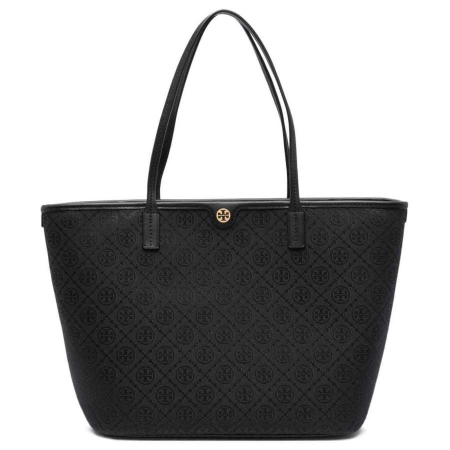 TORY BURCH T Monogram Fabric With Cow Leather Tote Bag, Shopping Bag, Handbag, Shoulder Bag Medium Women's