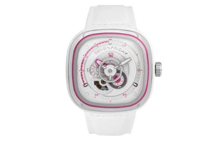 SEVENFRIDAY P Automatic Mechanical Movement Men's Watches Watch 47.6mm White Dial Stainless Steel Case