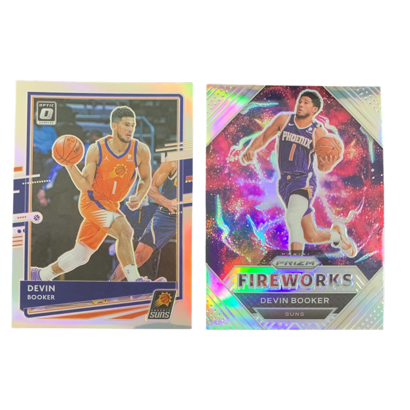PANINI 2021 Sun, Devin, Booker, Silver Fold OP PRIZM, 2 Player Cards Included Sports Cards 2 Pcs