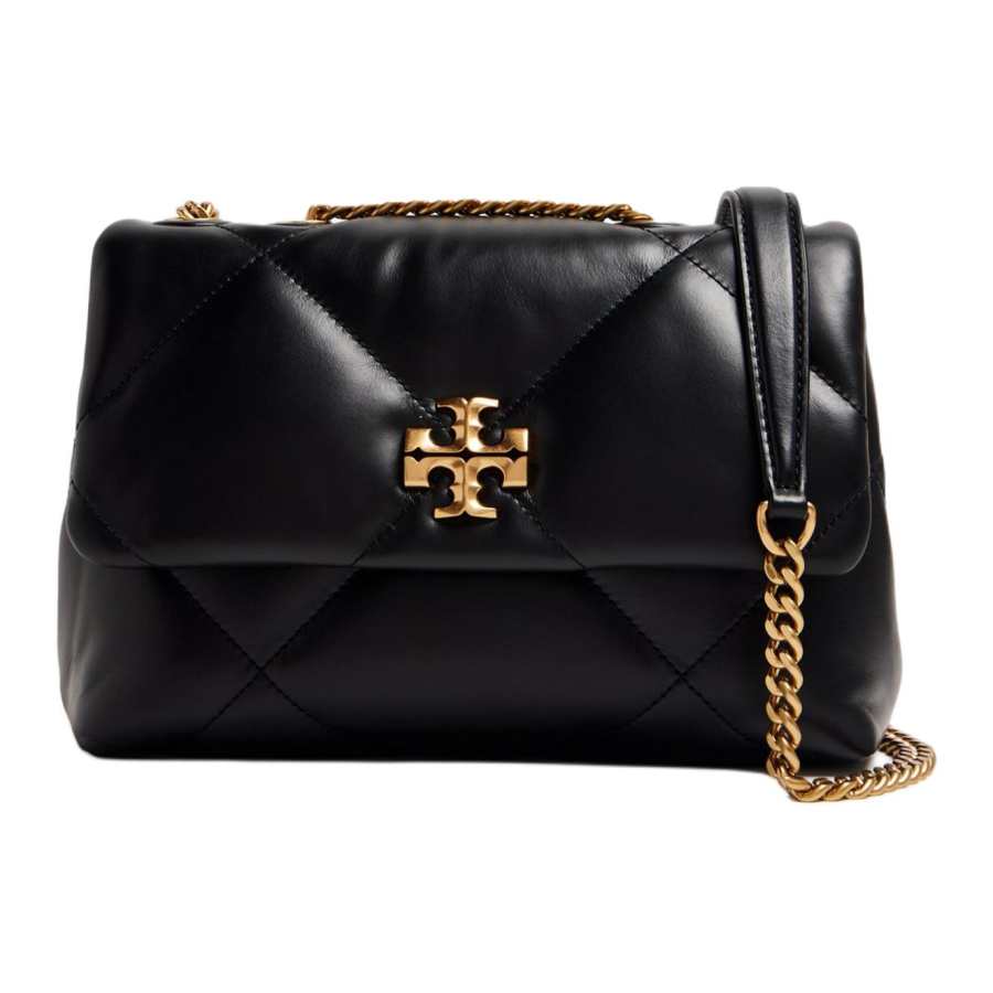 TORY BURCH Kira Diamond Quilt Small Convertible Shoulder Bag Black
