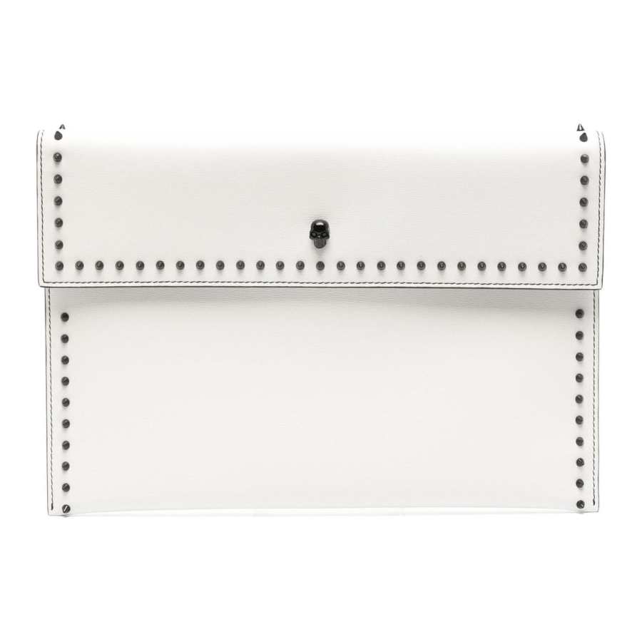 Alexander McQueen Calfskin Clutch Women's Ivory White