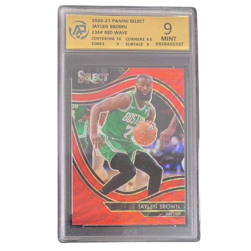 PANINI PANINI 2021 Panini Select Jaylen Brown, Celtics, Red Ripple Graded Cards 1 Pc