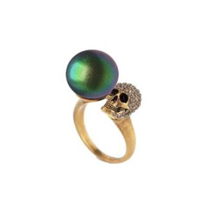 Alexander McQueen Rings Women's Green