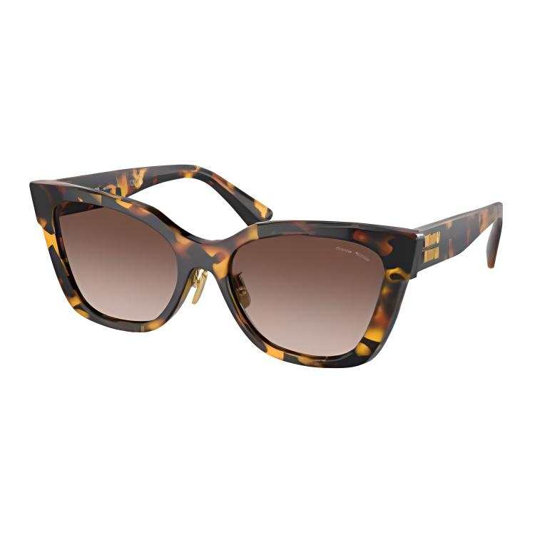 MIU MIU Irregular Shape Sunglasses Women's Tortoiseshell/Brown