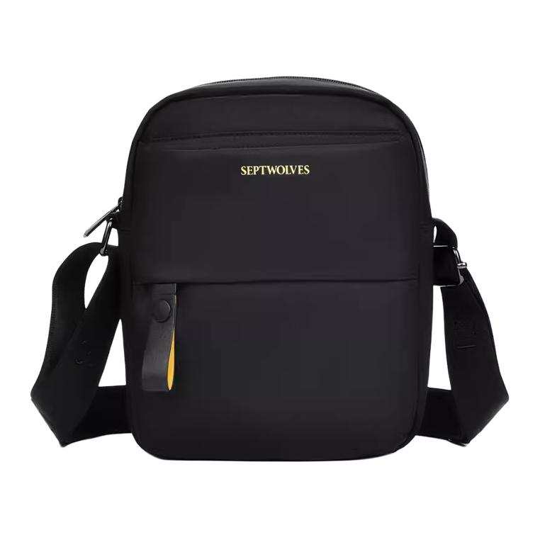 SEPTWOLVES Fabric Crossbody Bags Large Men's Black