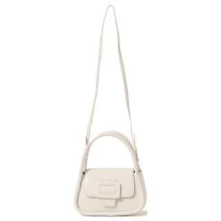 Beams Synthetic Leather One Shoulder Handbag Women's Black/White