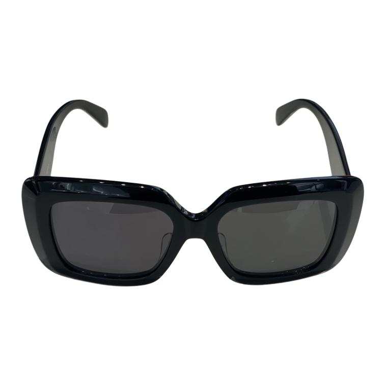 CELINE CELINE Irregular Shape Sunglasses Women's Black