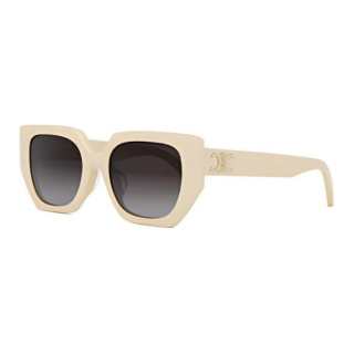 CELINE Irregular Shape Sunglasses Women's Beige
