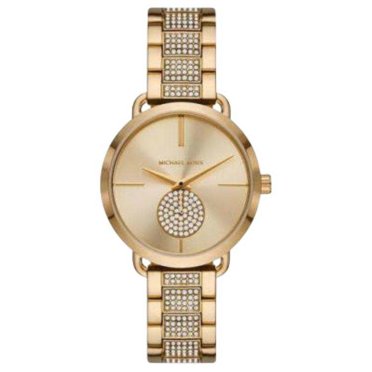 MICHAEL KORS Wrist Watch Quartz Movement Stainless Steel Strap 36mm Gold Dial Women's Watch 50m Water Resistant