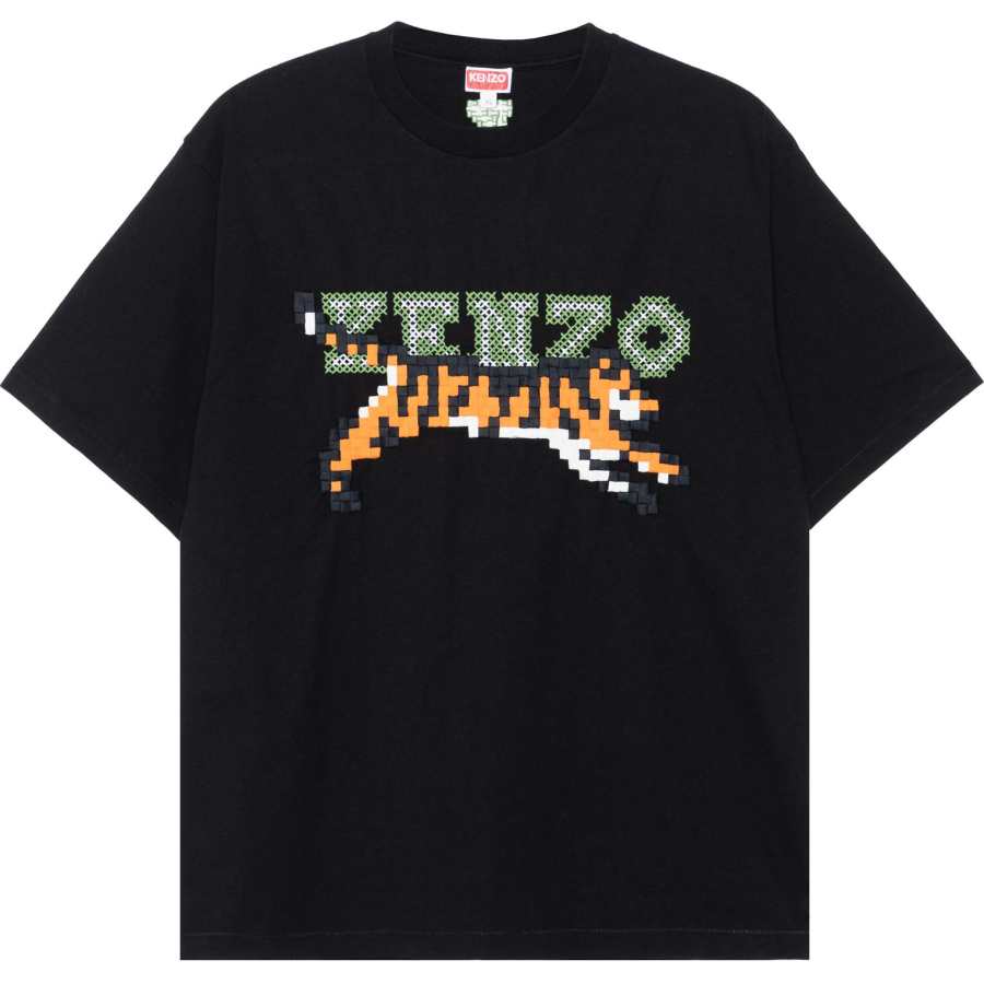 KENZO X Nigo Tiger Pixel Oversized T-Shirt Black