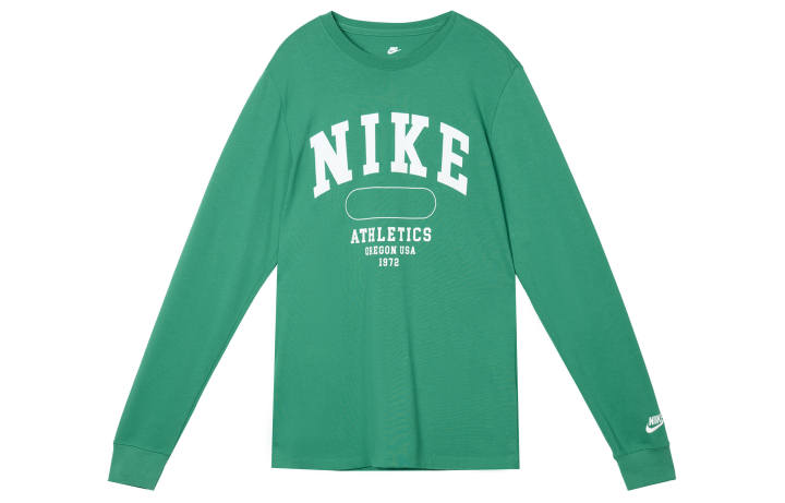 Nike Nike T Shirts Men's Green Crew Neck Moderate Straight Fit