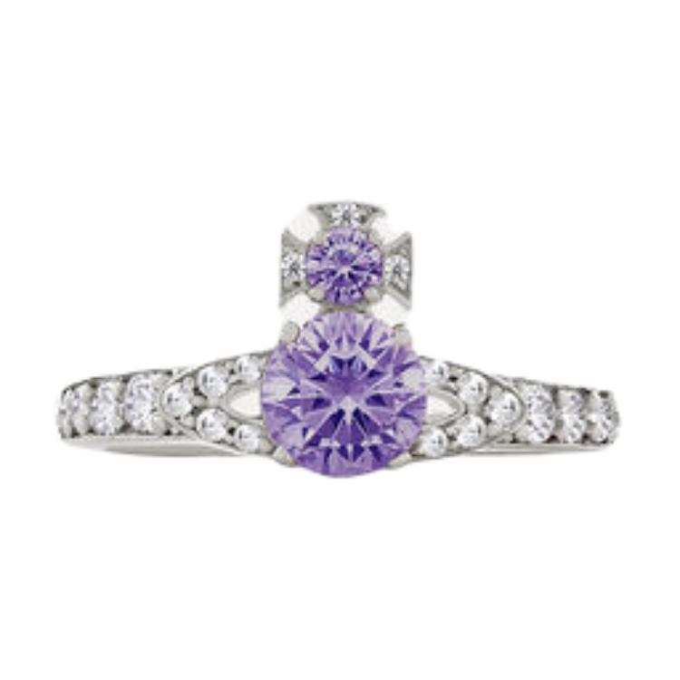 Vivienne Westwood Recycled Silver Rings Women's Purple