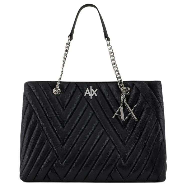 ARMANI EXCHANGE ARMANI EXCHANGEAE Polyurethane Tote Bag, Shopping Bag, Shoulder Bag, Handbag Large Women's Black