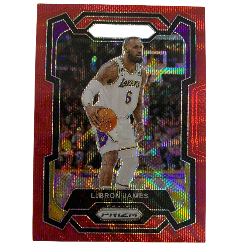 PANINI 2023 24 Lakers, LeBron James, True Red Ripple Discount, Old School Superstar Card Collection Pass Sports Cards