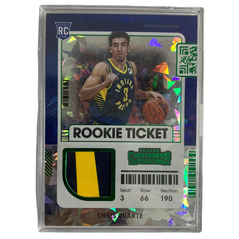 PANINI 2021 22 Pacers, Duarte PATCH Jersey Cut, Teka, Rookie Card, Card Pass Sports Cards 1 Pc