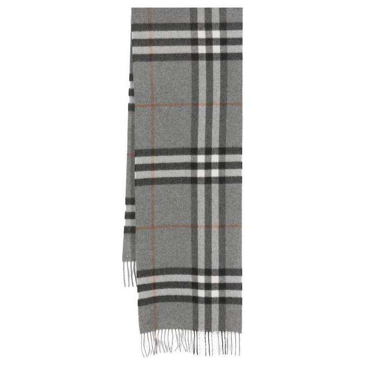 Burberry Cashmere Knit Scarves Women's Gray