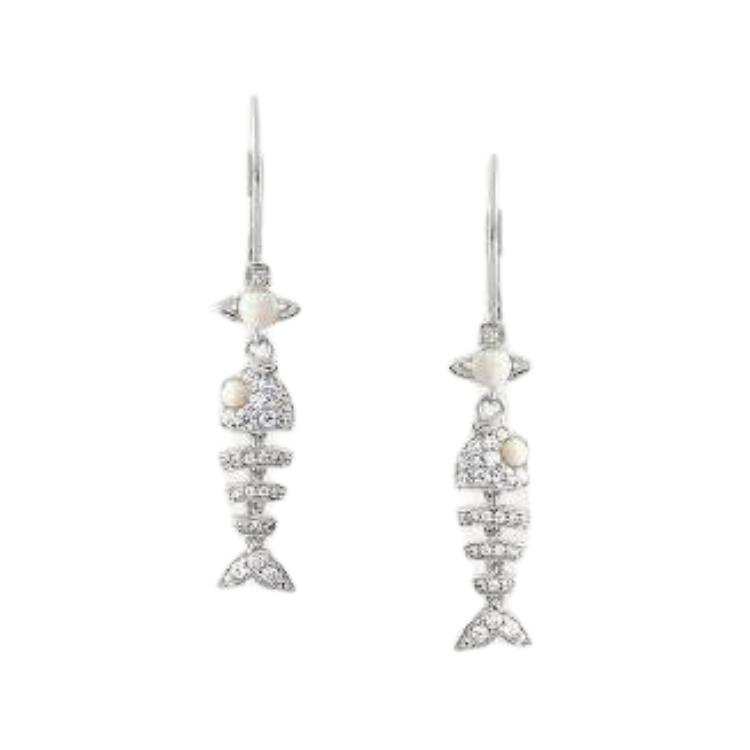 Vivienne Westwood Lyall Platinum Earrings Unisex Silver