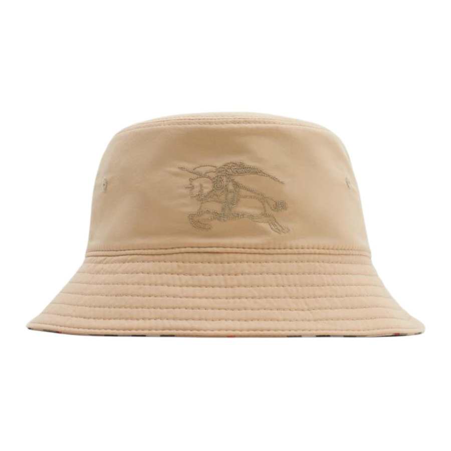 Burberry Equestrian Knight Embroidered Reversible Bucket Hat