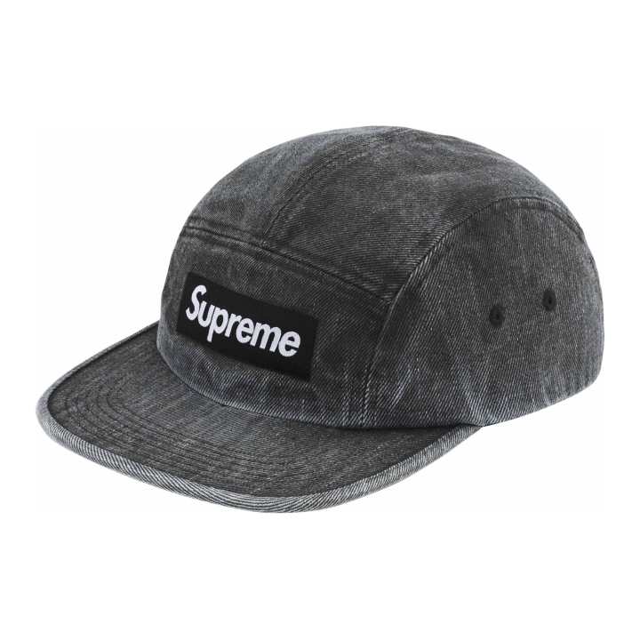 Supreme Supreme Cotton Denim Baseball Caps Unisex Black