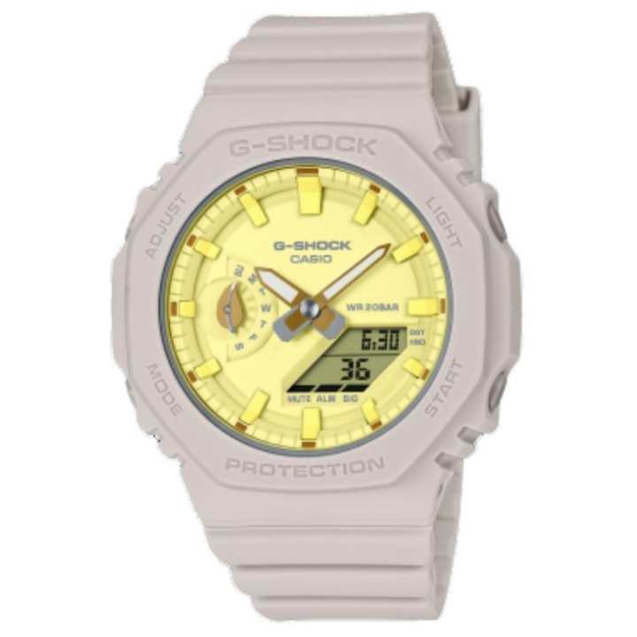 CASIO CASIO Women's Liquid Crystal/Analog Dual Display Series Gold Watch GMA-S2100NC-4A
