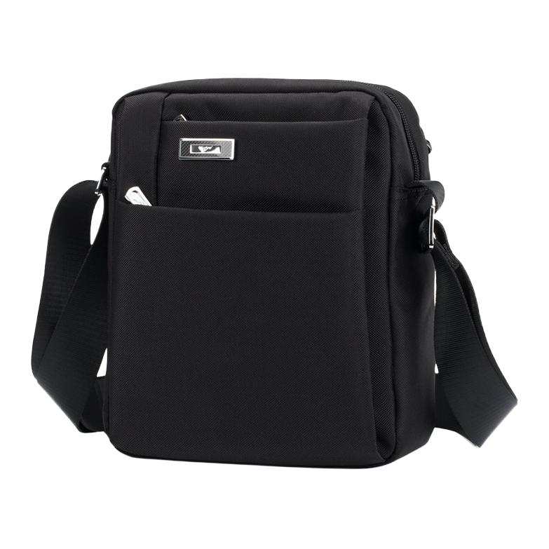 SEPTWOLVES Waterproof Oxford Shoulder Bag, Crossbody Bag Men's Black/Gray