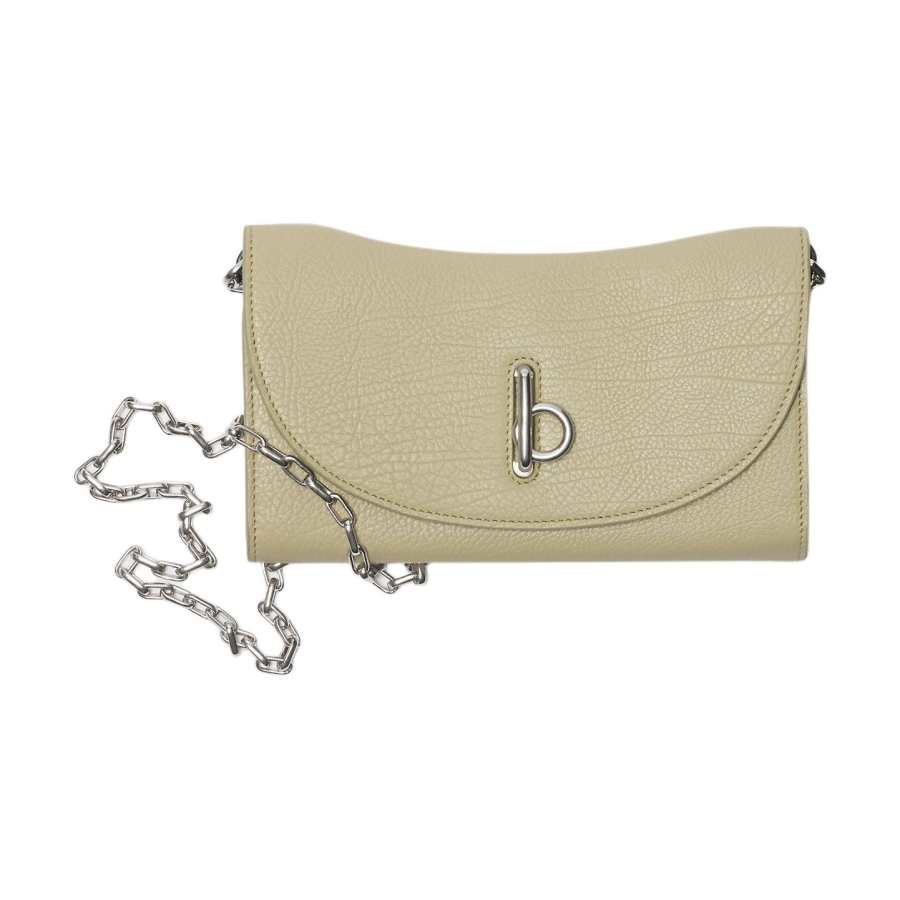 Burberry Grain Cow Leather Shoulder Bag, Crossbody Bag, Wallet Women's Orion Beige
