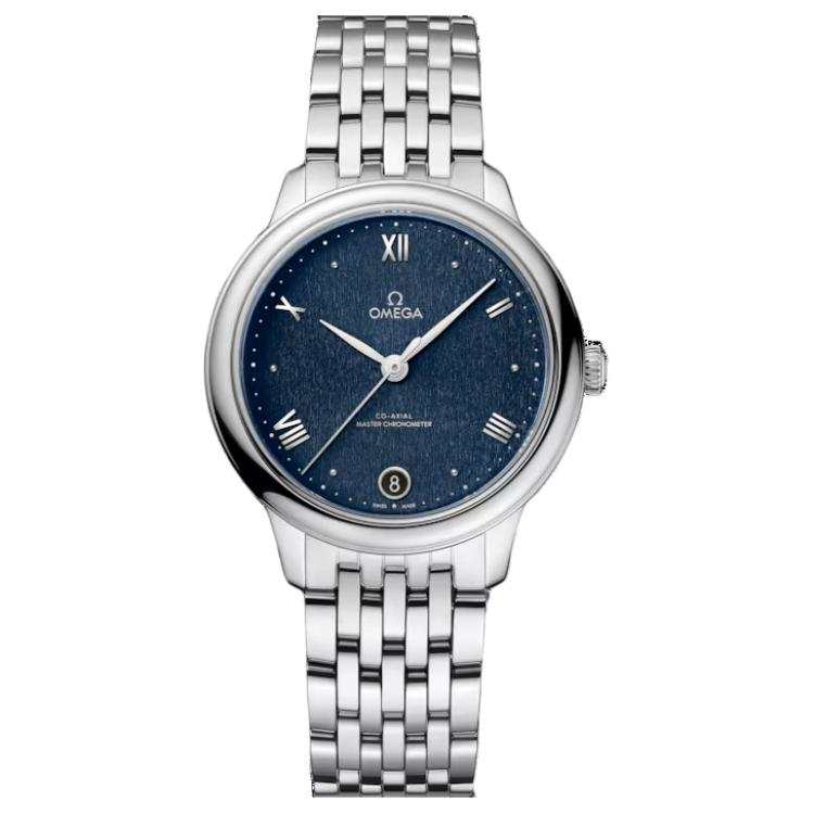 OMEGA Disc Fly Collection Automatic Mechanical Movement 30m Waterproof Unisex Watch 34mm Blue Dial