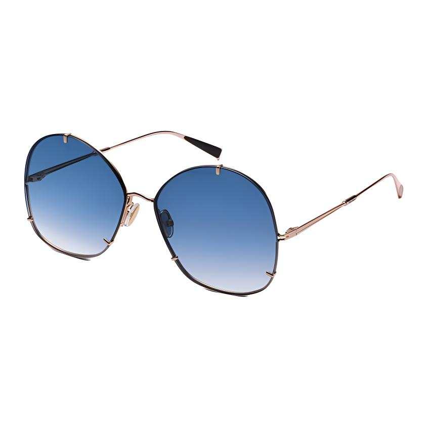 MaxMara MaxMara Metal Irregular Shape Sunglasses Women's Gold