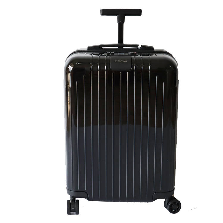 RIMOWA ESSENTIAL LITE Polycarbonate Suitcase For Checked Luggage 19 Inch Unisex Polished Black