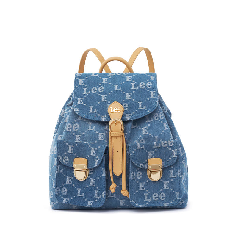 Lee Lee Fabric Backpack Unisex Denim Blue