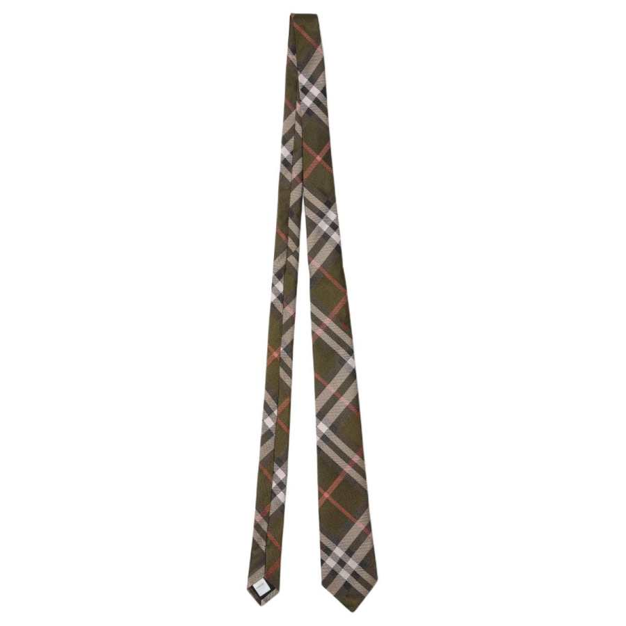 Burberry Silk Ties Men's Khaki Green