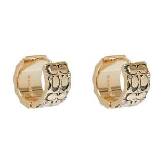 COACH Signature Quilted Huggie Earrings