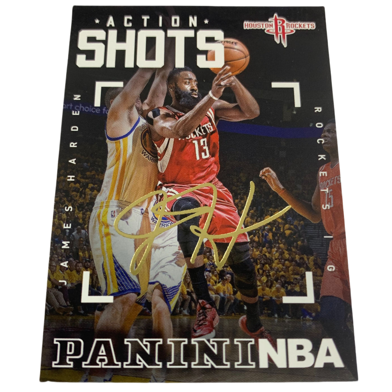 PANINI 2014 15 James, Harden, Rockets, Signature, Gold Pen Autograph, Classic Highlight Card, Collector's Edition