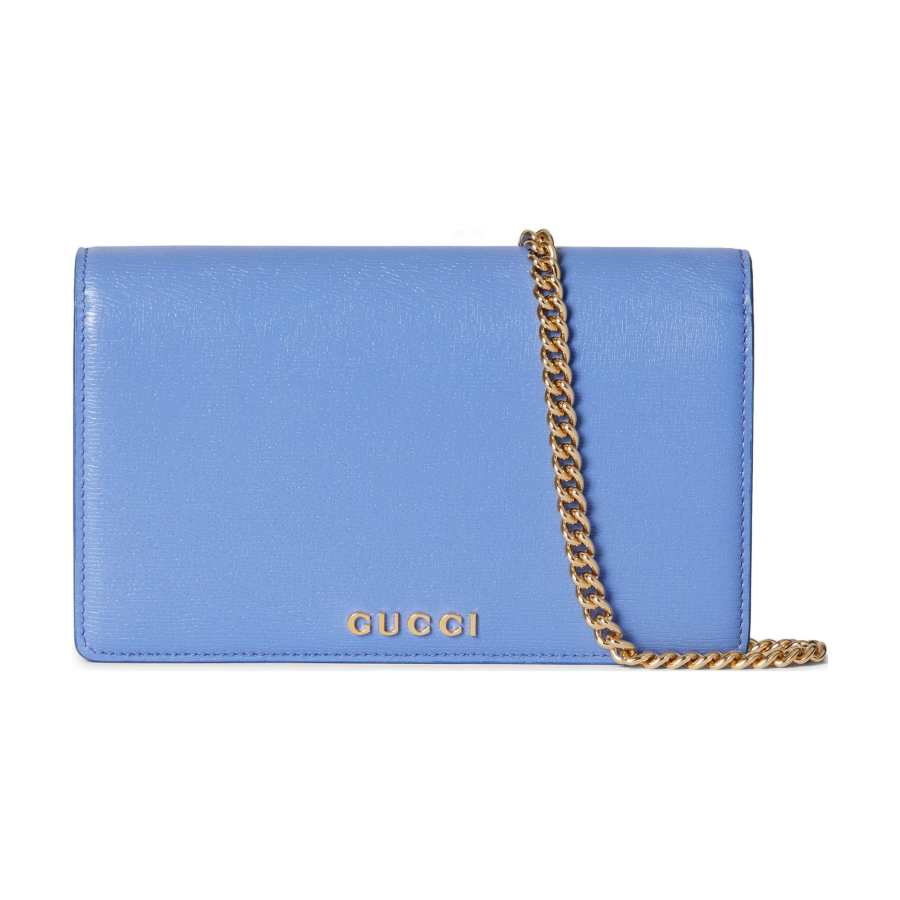 GUCCI Leather Shoulder Bag, Crossbody Bag, Wallet Women's Light Purple