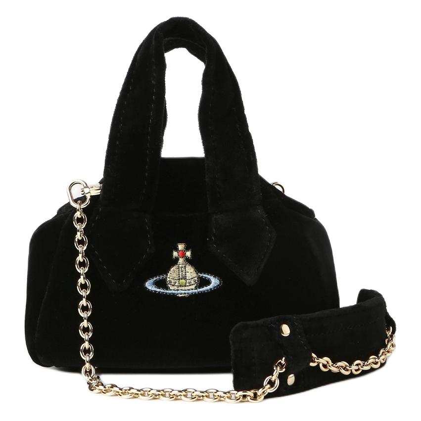 Vivienne Westwood Cotton With Modal One Shoulder Handbag, Crossbody Bag Mini Women's Black