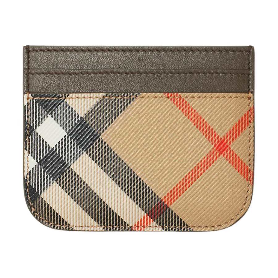 Burberry Burberry Polyurethane With Polyester Card Holder Unisex Brown