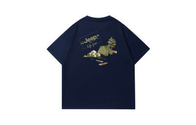Jeep T Shirts Unisex Crew Neck Moderate Straight Fit