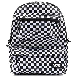 Vans Polyester Backpack Regular Unisex Black White Plaid