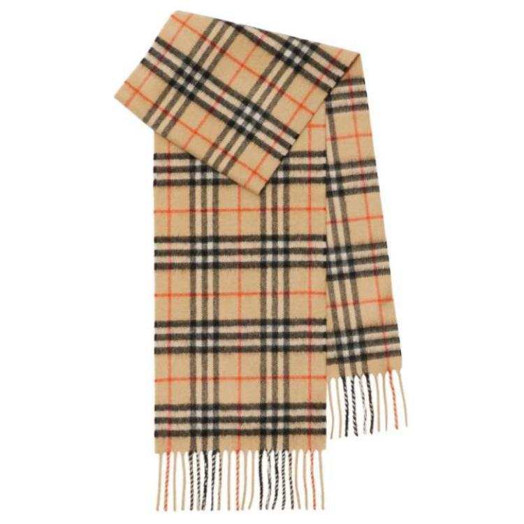 Burberry Kids Burberry Checked Fringed Edge Scarf