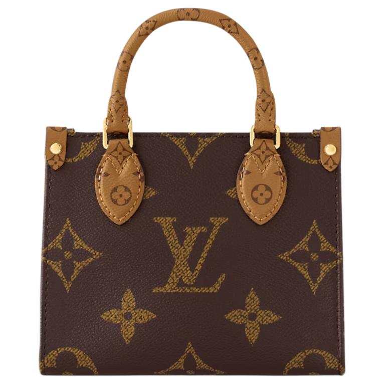 LOUIS VUITTON OnTheGo BB Monogram Tote Handbag Brown