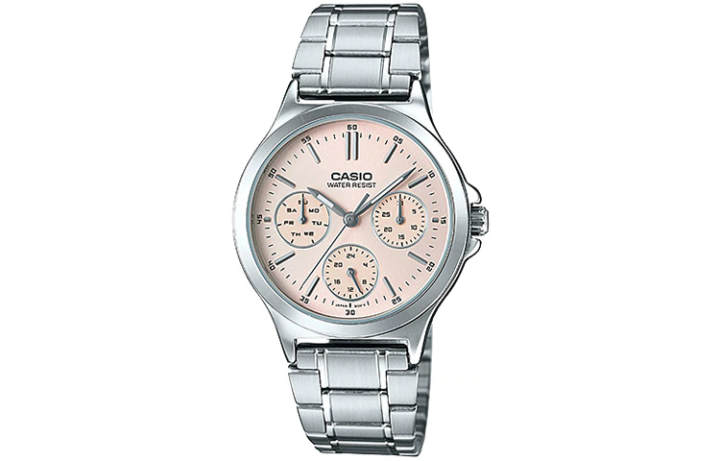 CASIO CASIO STANDARD 3 Eye Quartz Movement Stainless Steel Strap Watch Women's Watch Pink Watch Dial