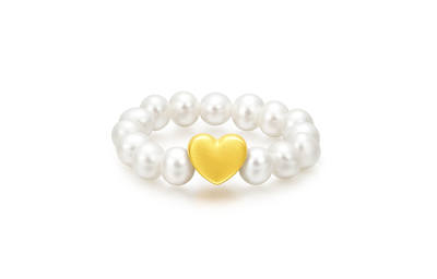 CHOW TAI FOOK SOINLOVE Series Gold Ring Unisex