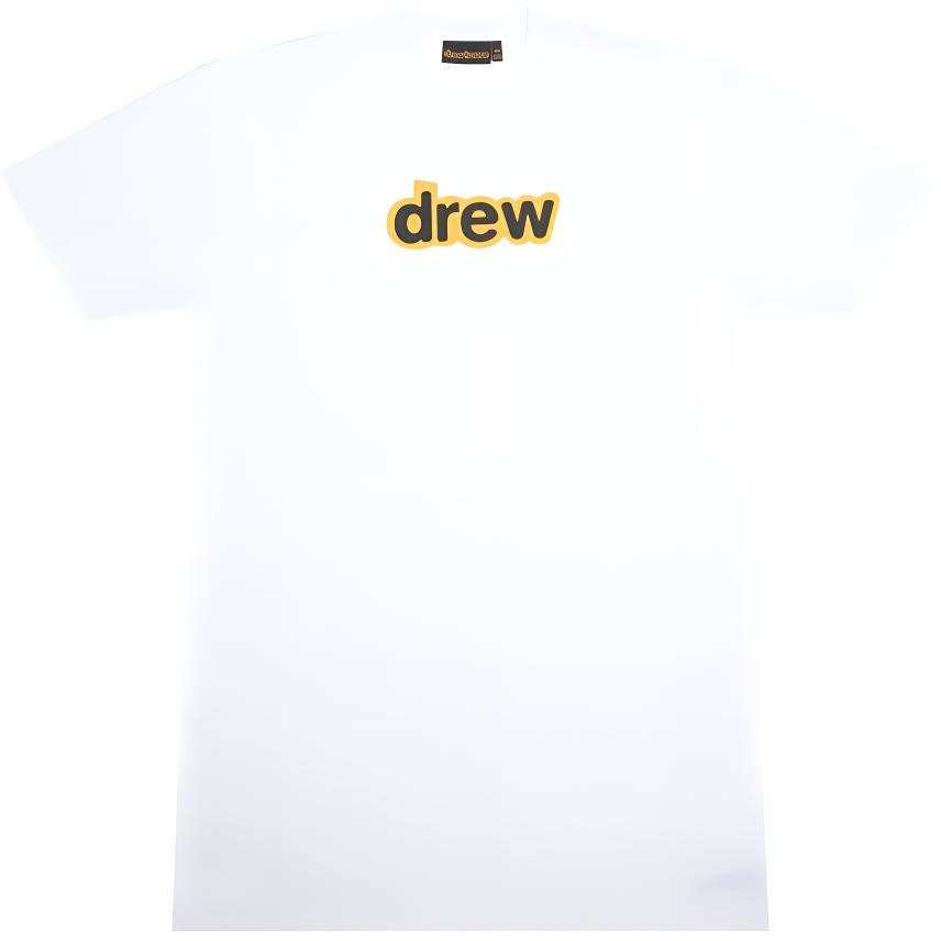 Drew house T Shirts Men's White Crew Neck Moderate Straight Fit